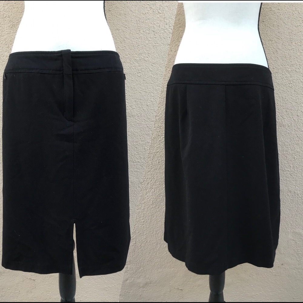 CHICOS Women Pencil Skirt Bottom Black Sz 2
